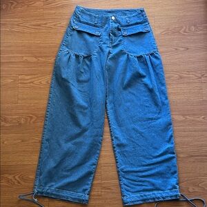 Amazon Women's Wide Leg Blue Jeans